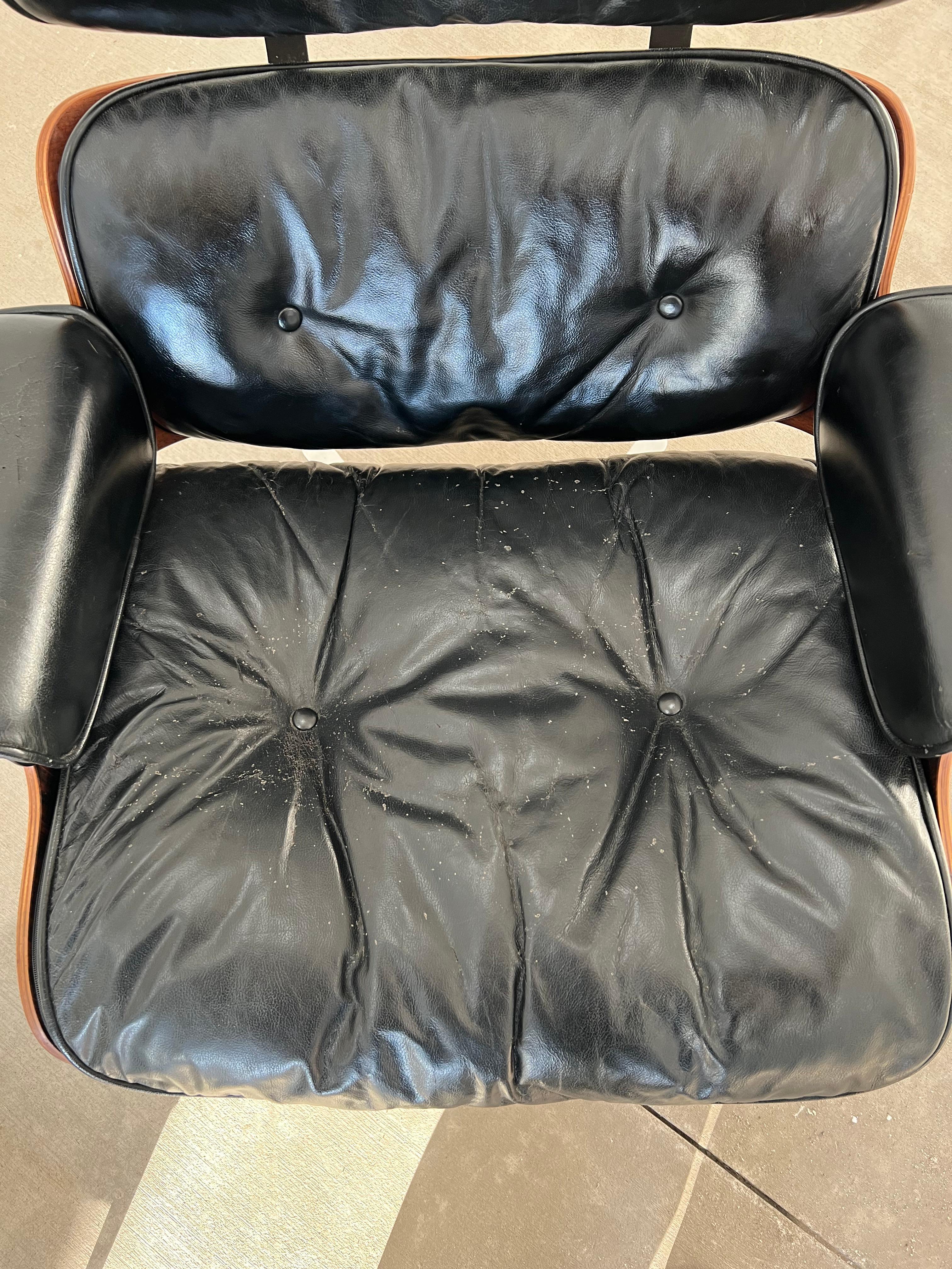 Vintage Herman Miller Eames Rosewood Second Generation Lounge Chair and Ottoman 3