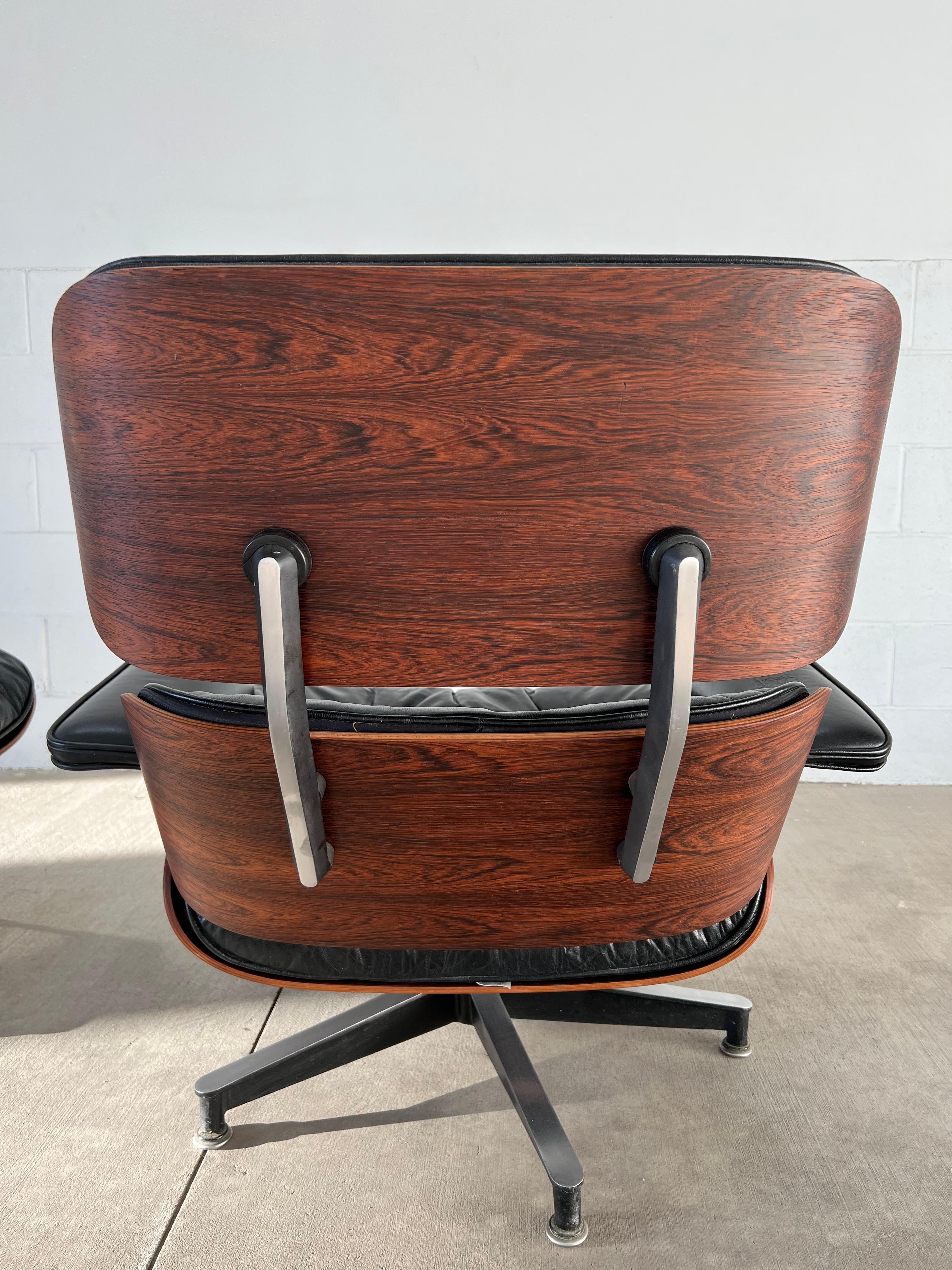 Vintage Herman Miller Eames Rosewood Second Generation Lounge Chair and Ottoman 9