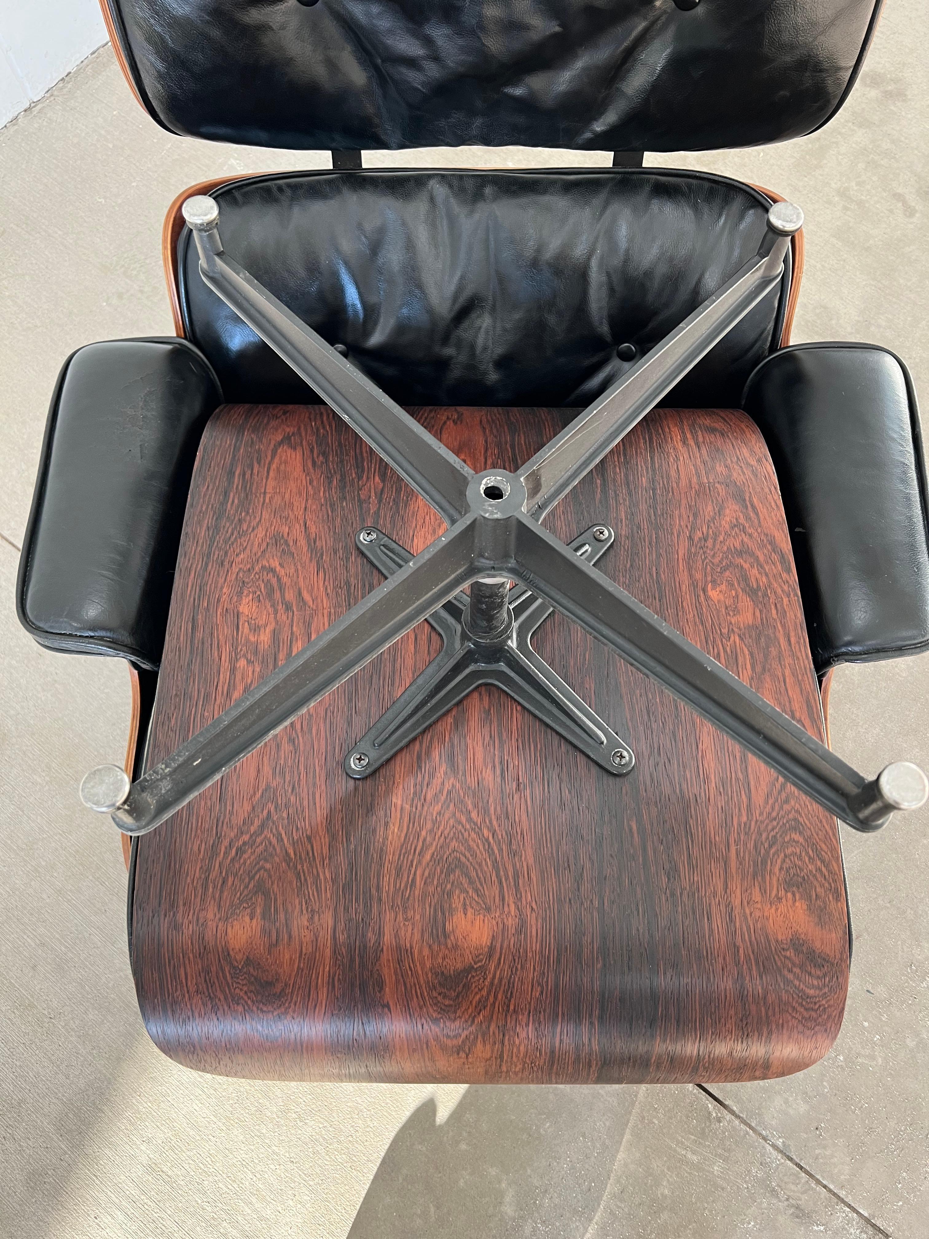 20th Century Vintage Herman Miller Eames Rosewood Second Generation Lounge Chair and Ottoman
