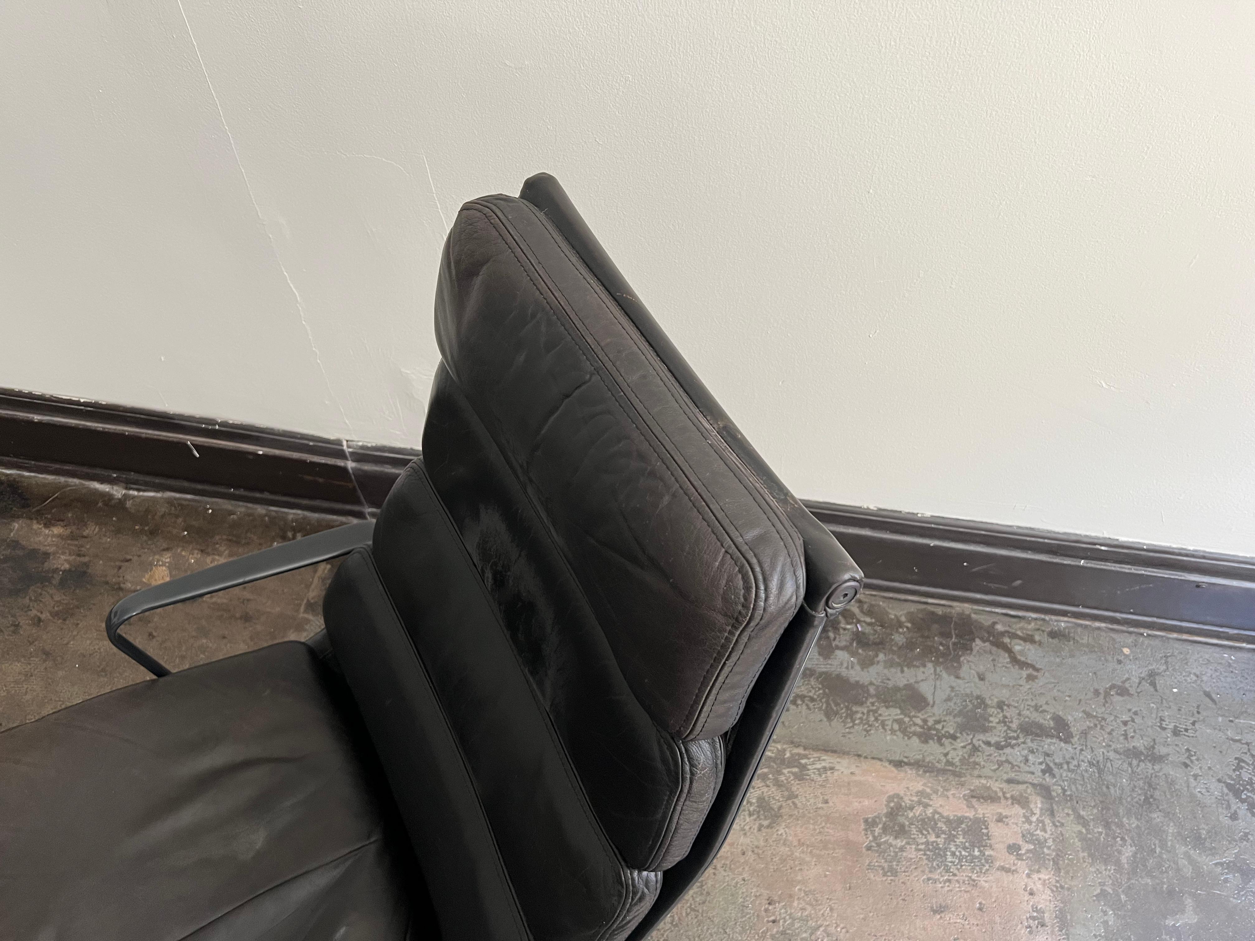 Vintage Herman Miller Eames Soft Pad Reclining Lounge Chair and Ottoman 2