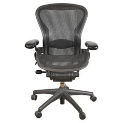 Sedia Aeron da ufficio classica inclinabile e girevole Herman Miller d'epoca
