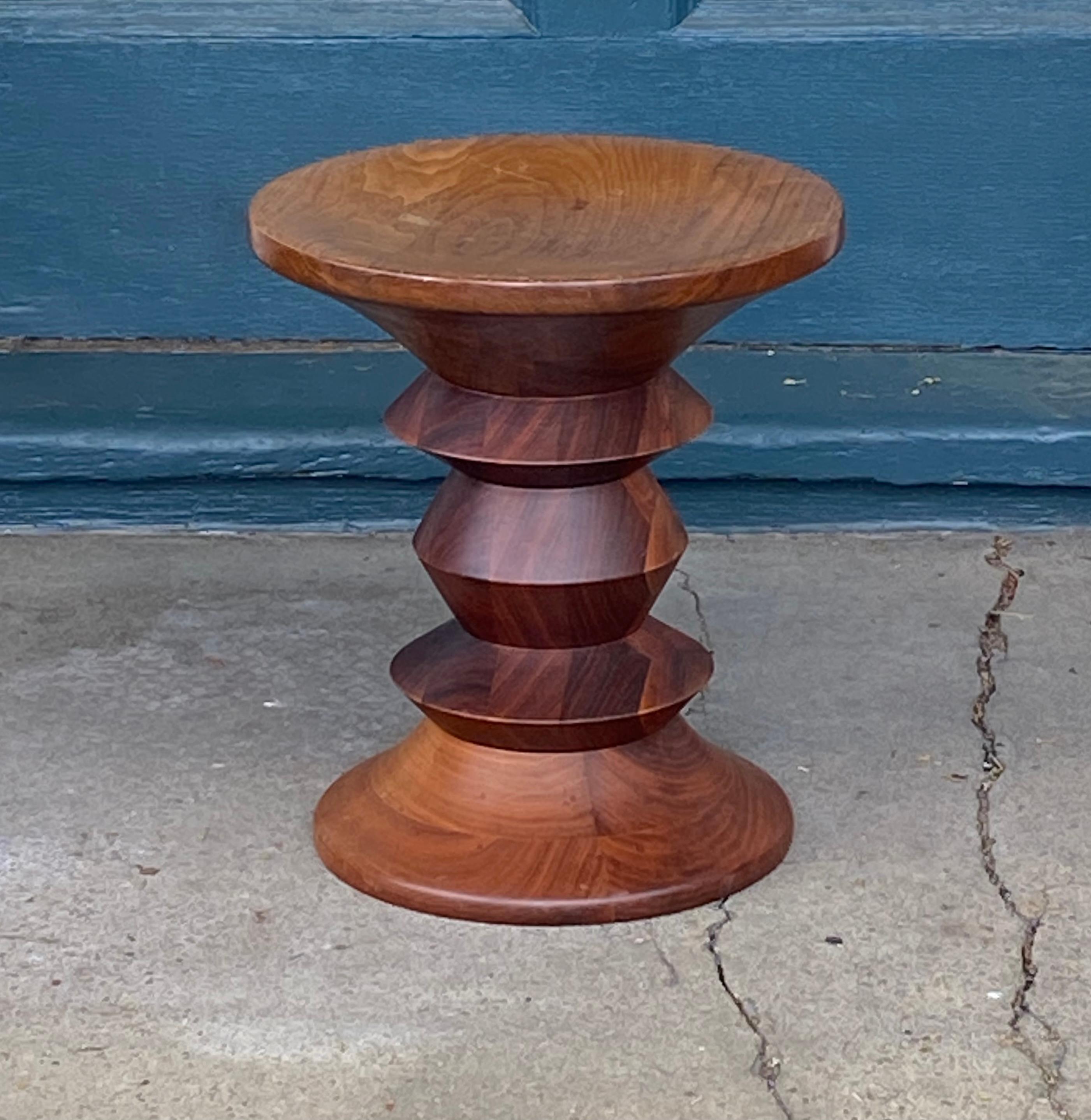 Mid-Century Modern Vintage Herman Miller Walnut Time Life Stool Model C