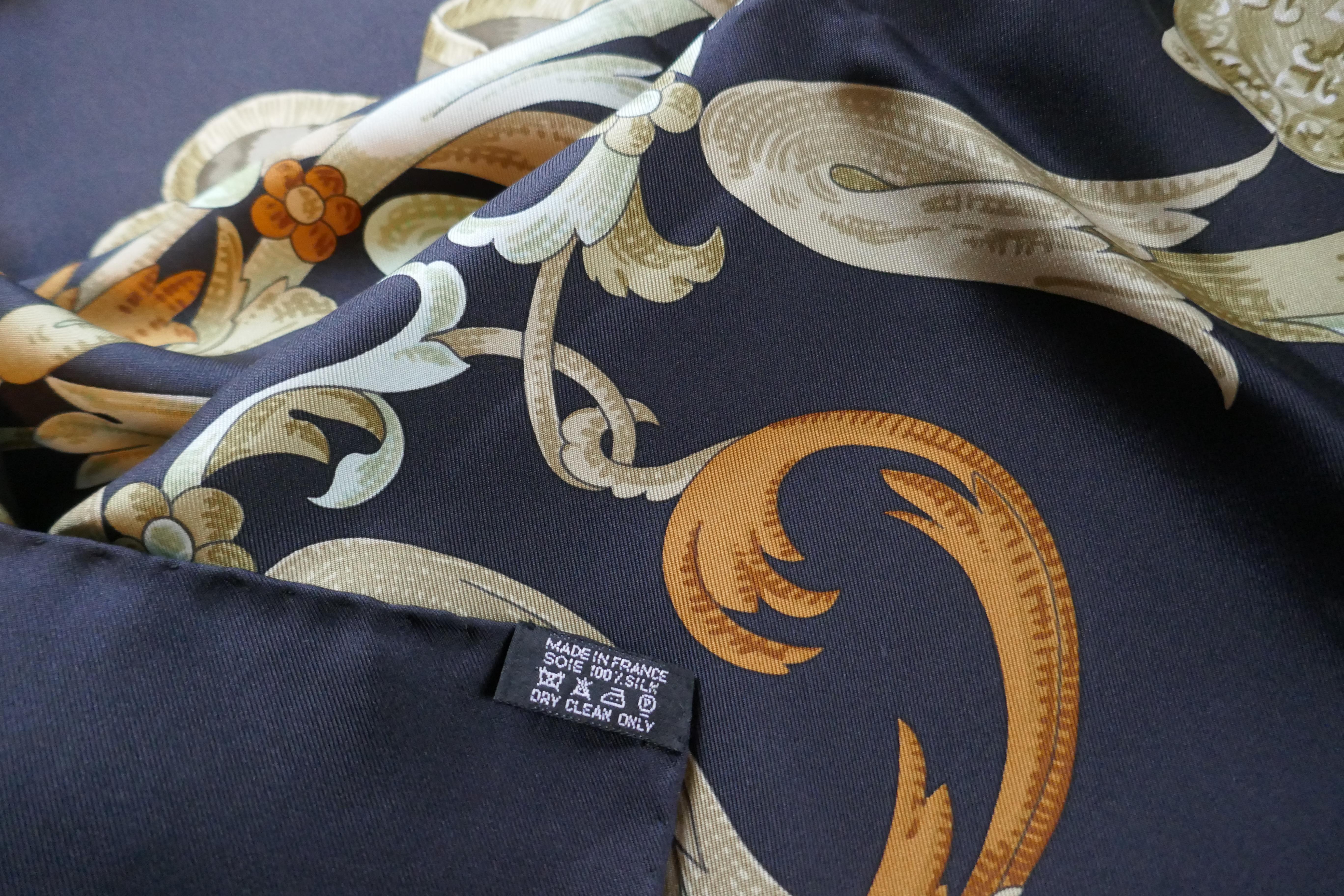 Vintage Hermes 100% Silk Scarf “ Mors a la Conetable ” by  Henri d’Origny 1970 In Excellent Condition In Chillerton, Isle of Wight