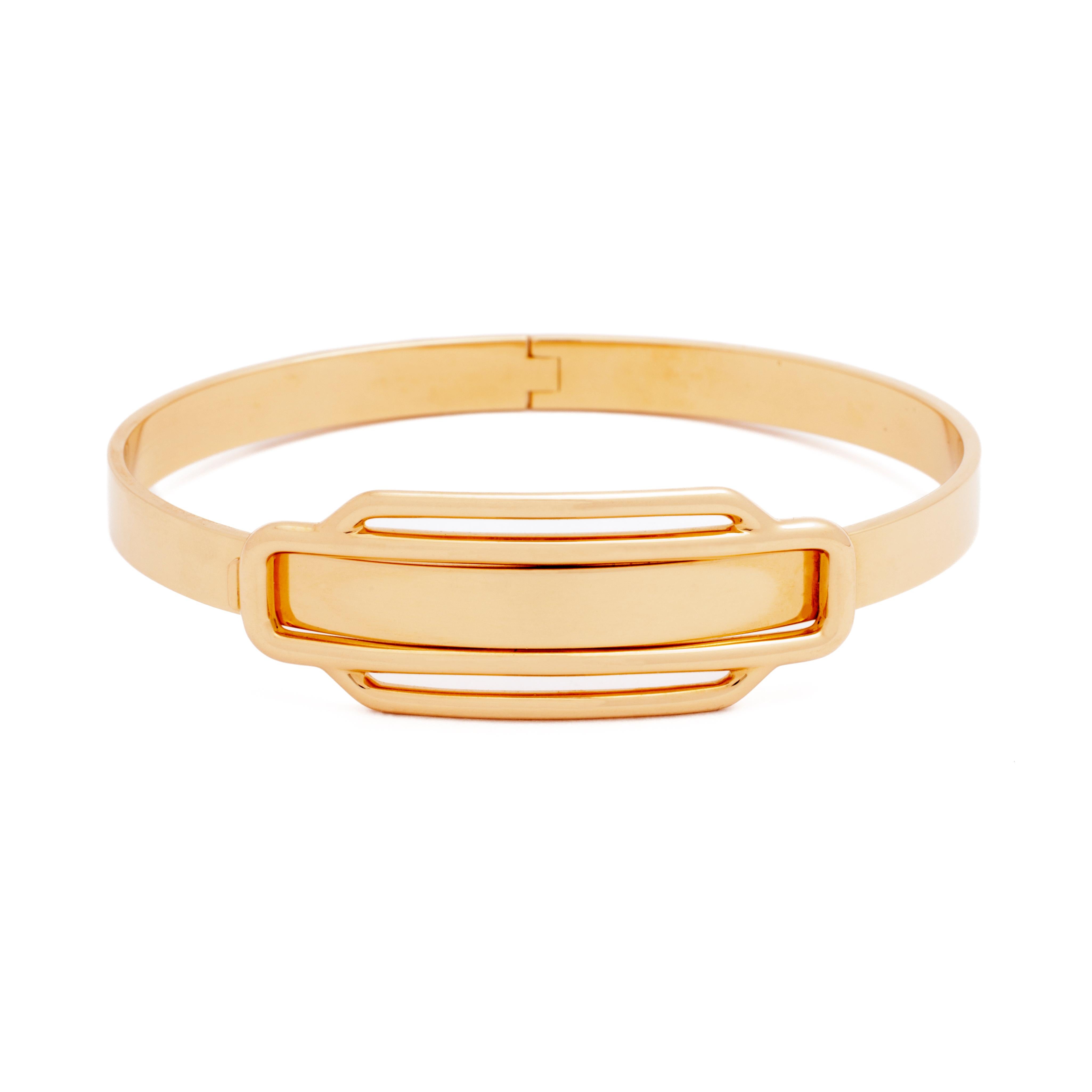 Modern Vintage Hermès 18 Karat Rose Gold Bracelet For Sale