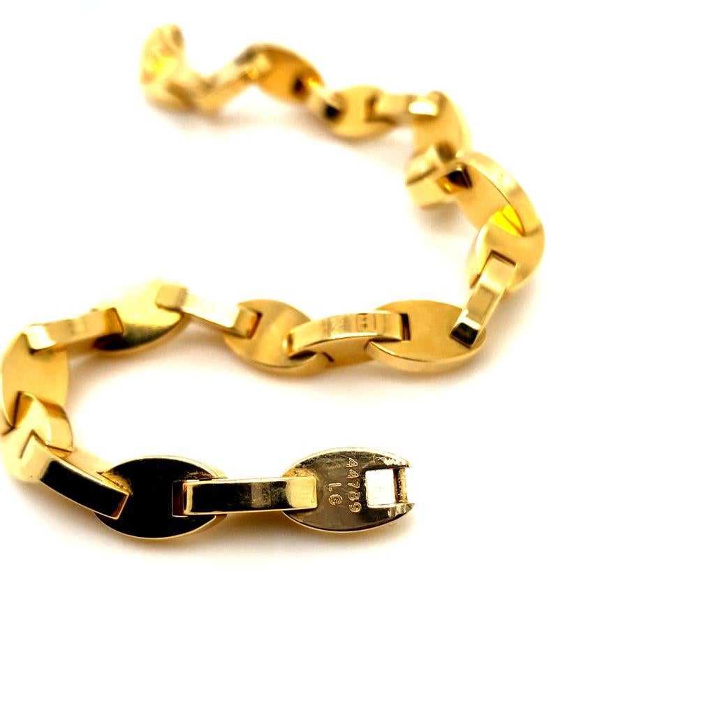 Modern Vintage Hermès 18 Karat Yellow Gold Bracelet, circa 2000 For Sale