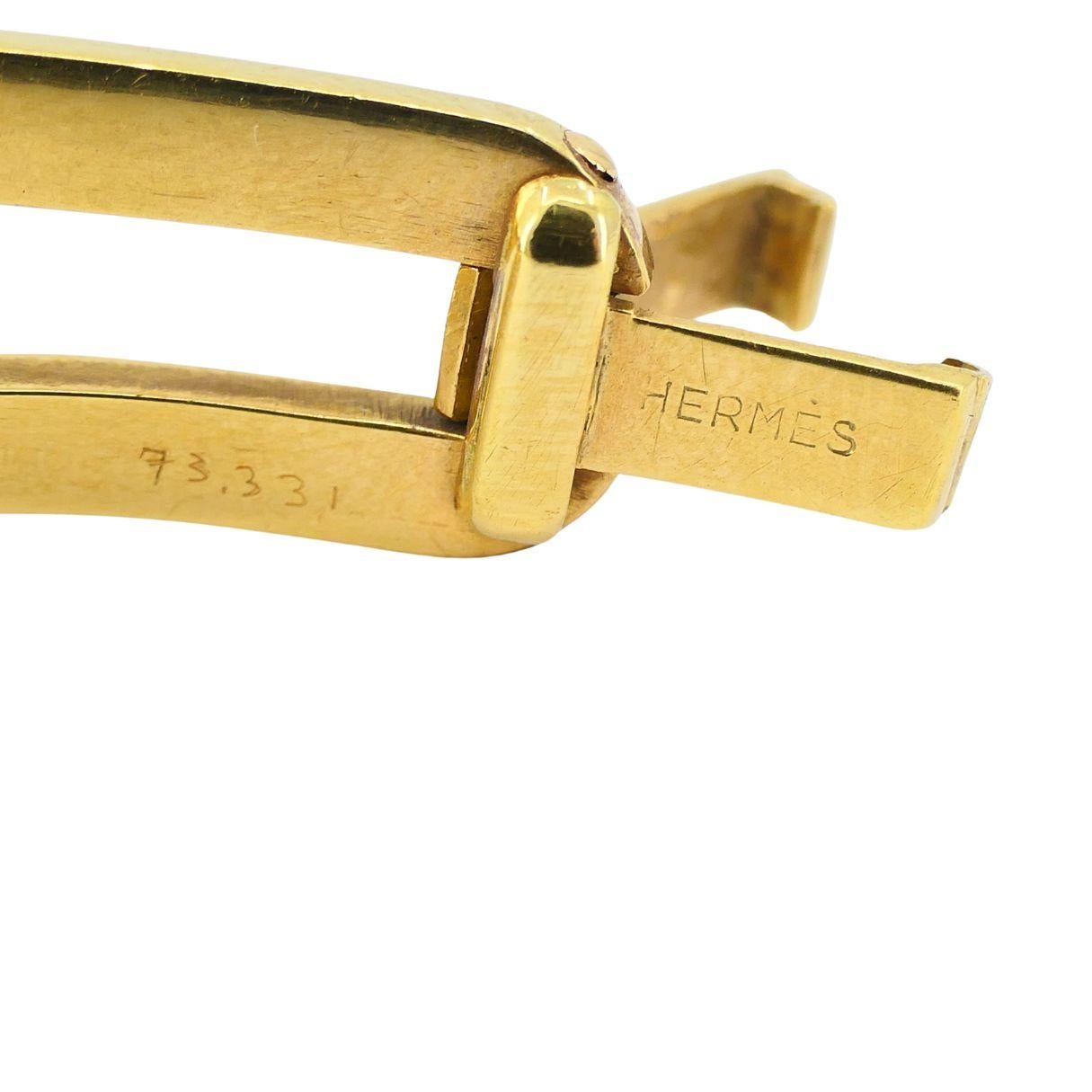 Bracciale vintage Hermès con ametista in oro 18 carati in vendita 7