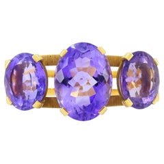 Bracciale vintage Hermès con ametista in oro 18 carati