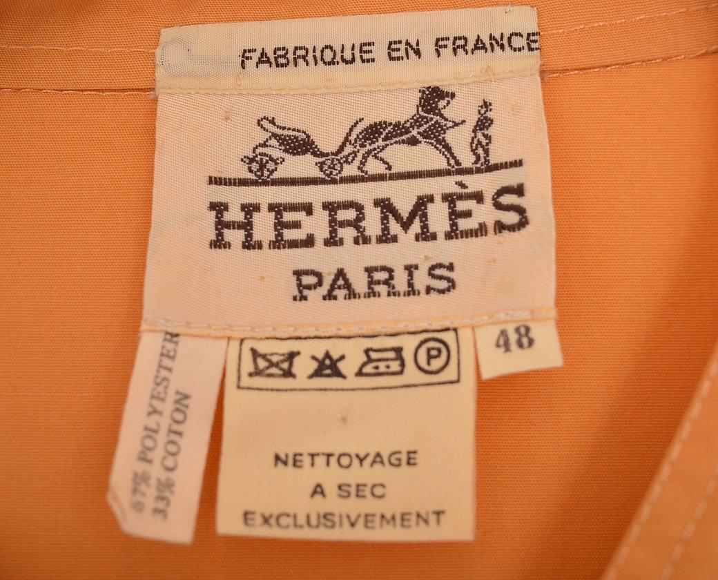 Vintage Hermès 1960's Honey Mustard Shift Dress In Good Condition For Sale In Sheffield, GB