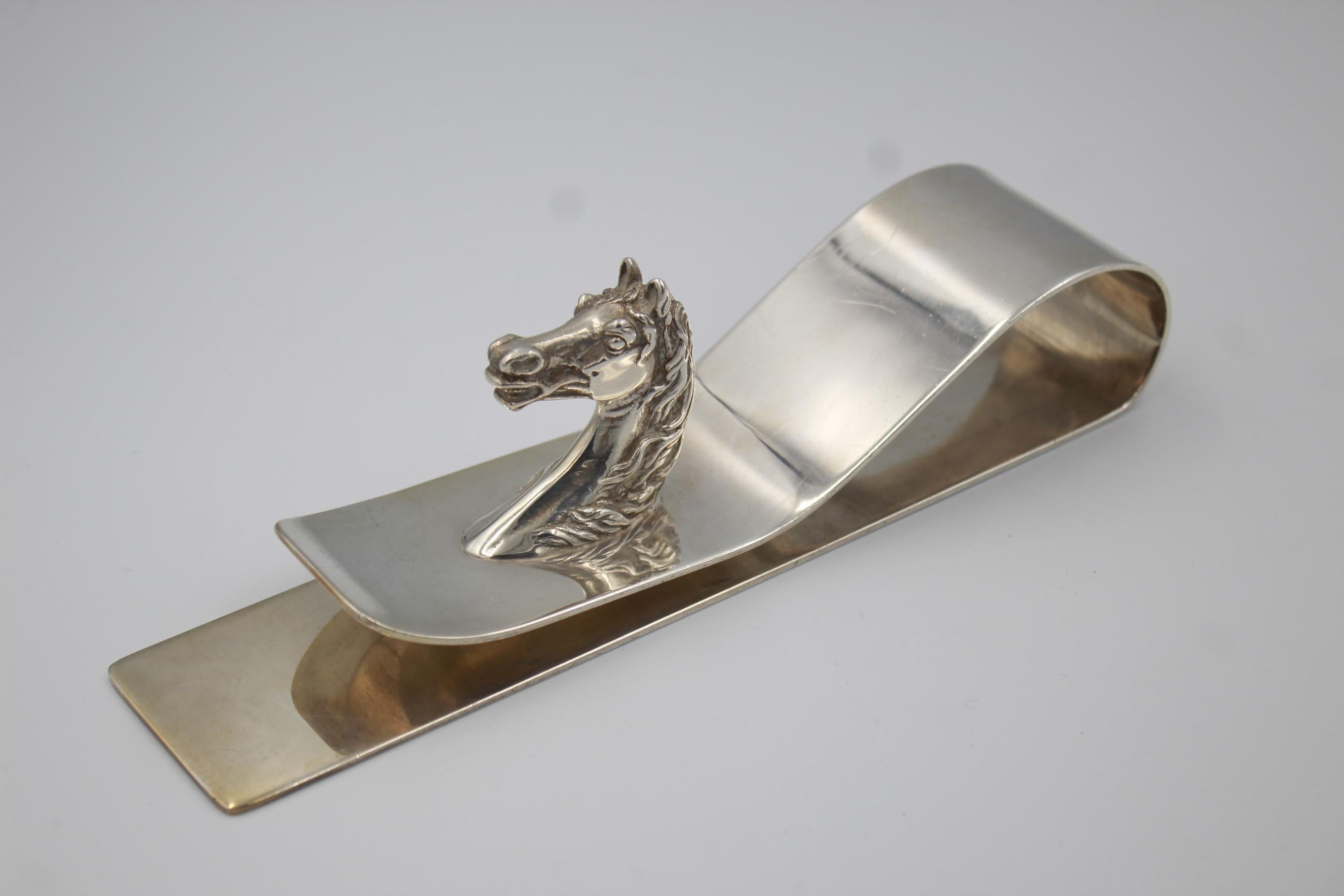 Vintage Hermes 60's silver plated Paper Clip im Zustand „Relativ gut“ in Paris, FR