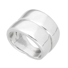 Vintage Hermès 925 SV Silver Double Ring Size US-6