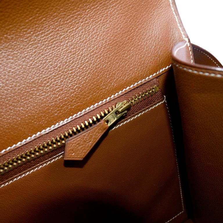 Vintage Hermes Bag in Brown Leather With Horse bit Buckle 1985 Handbag ...