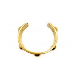 Vintage Hermes Bangle With Leather And Studs 1990S