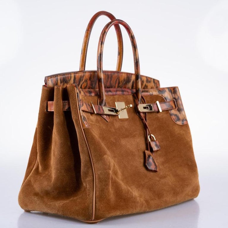 Hermès Birkin 35cm Chamois Grizzly and Capucine Swift with Permabrass –  Dandelion Antiques