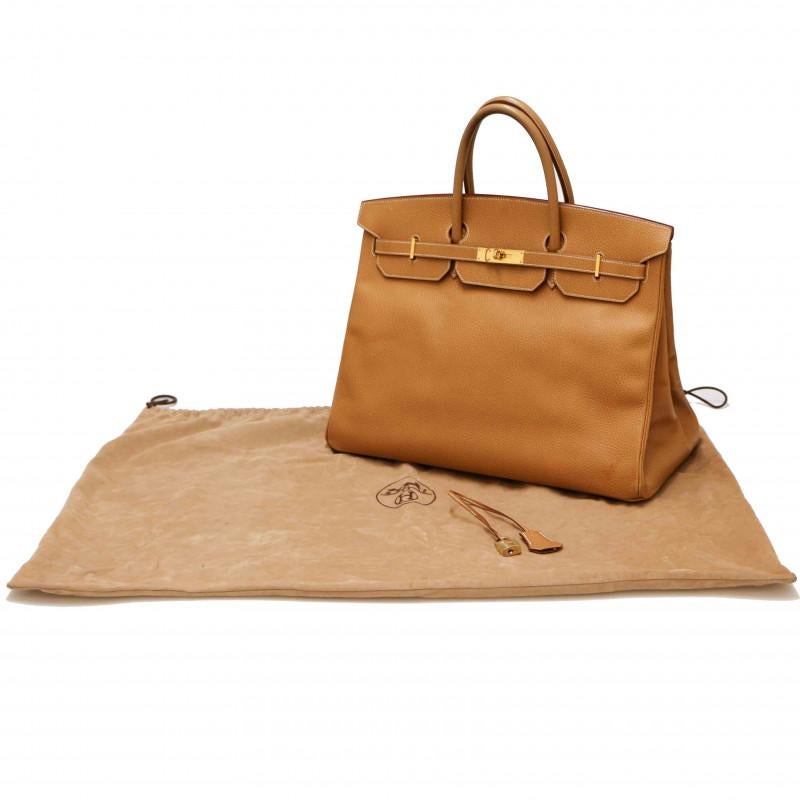 Vintage Hermes Birkin 40 Gold For Sale 6