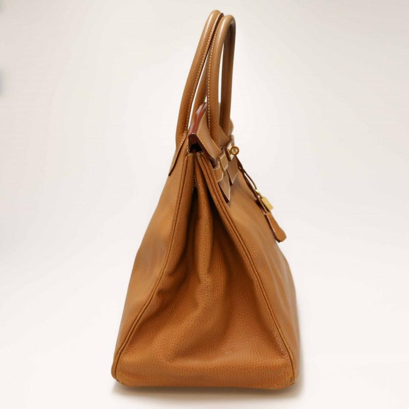 Brown Vintage Hermes Birkin 40 Gold For Sale
