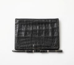 Vintage Hermès Black Alligator Agenda with Pen & Pages, 1961