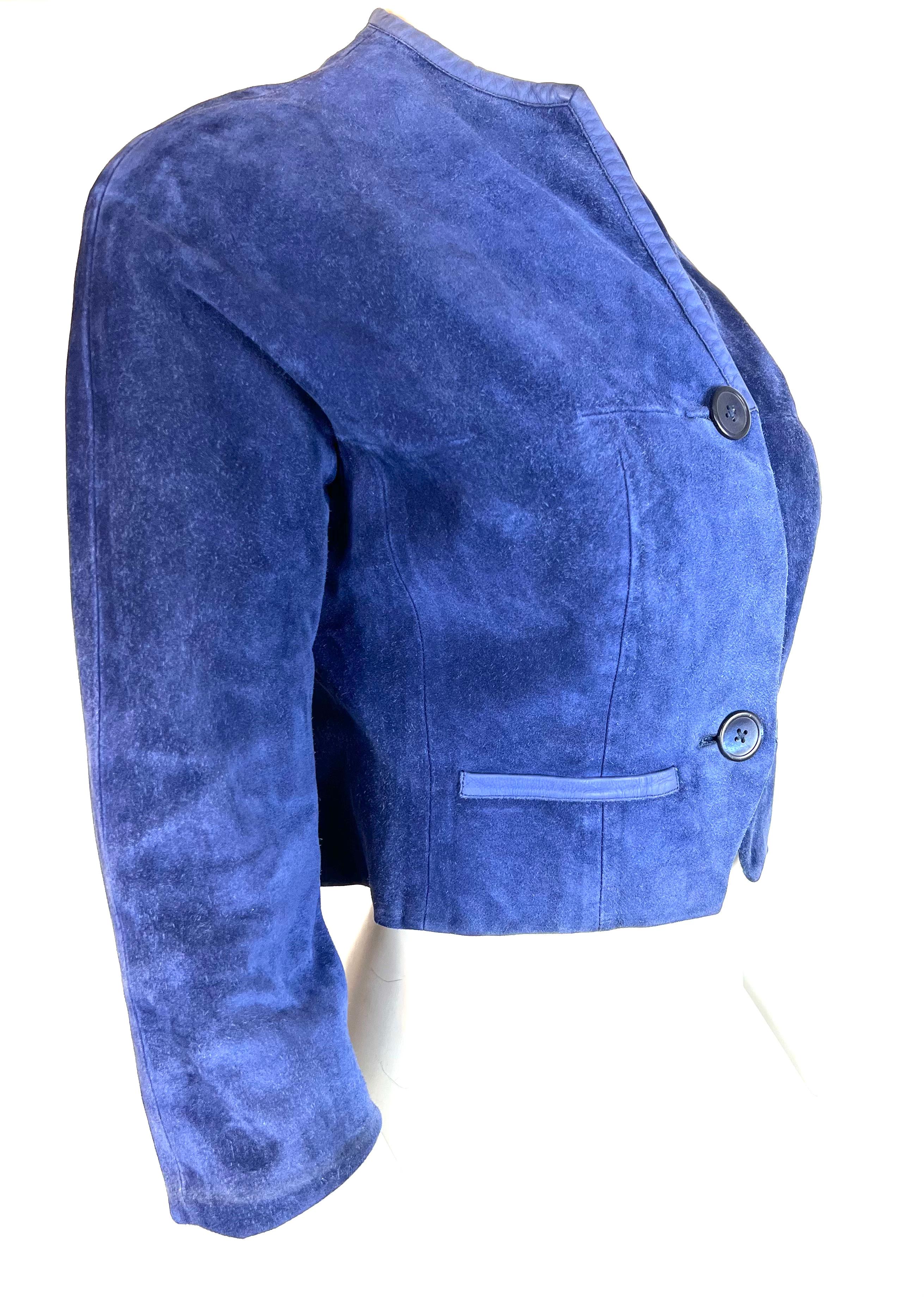 blue suede jackets