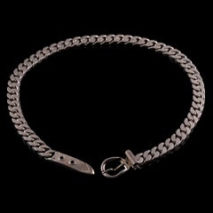Vintage Hermès Bouclé Sellier Collier, Silver 925