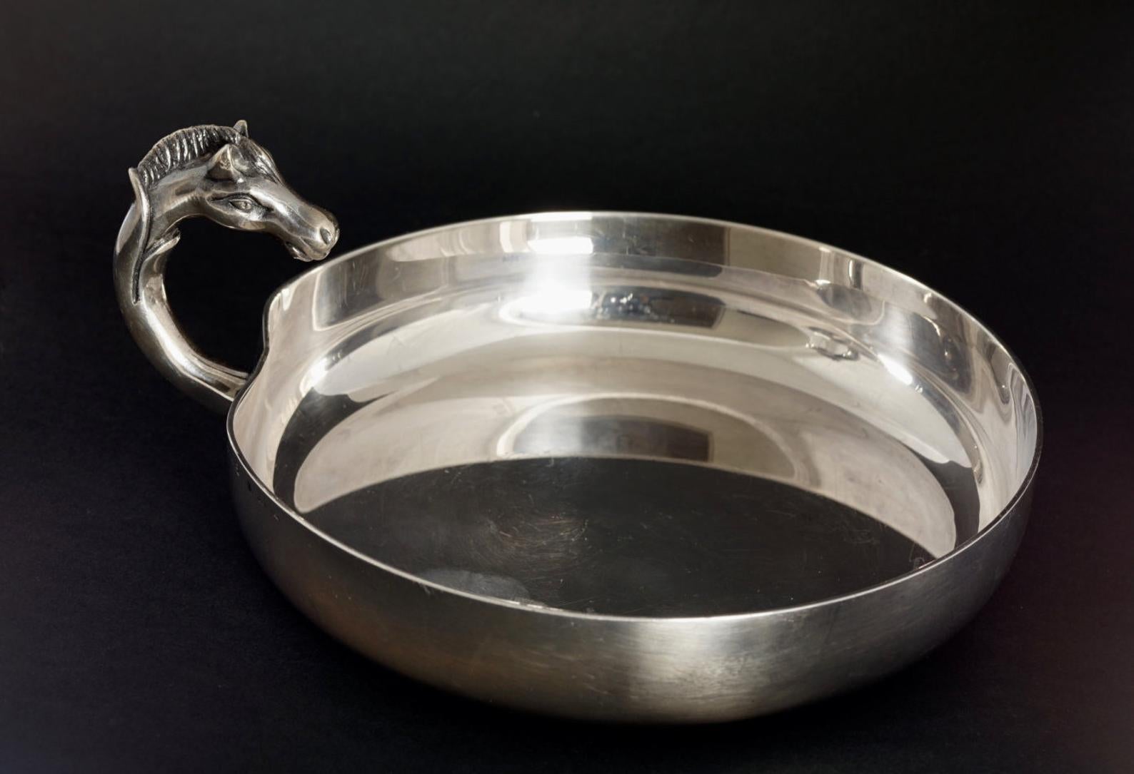 Vintage HERMES Catch All Horse Head Silver Jewelry Tray Dish at 1stDibs