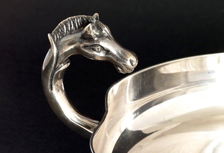 Vintage HERMES Catch All Horse Head Silver Jewelry Tray Dish at 1stDibs