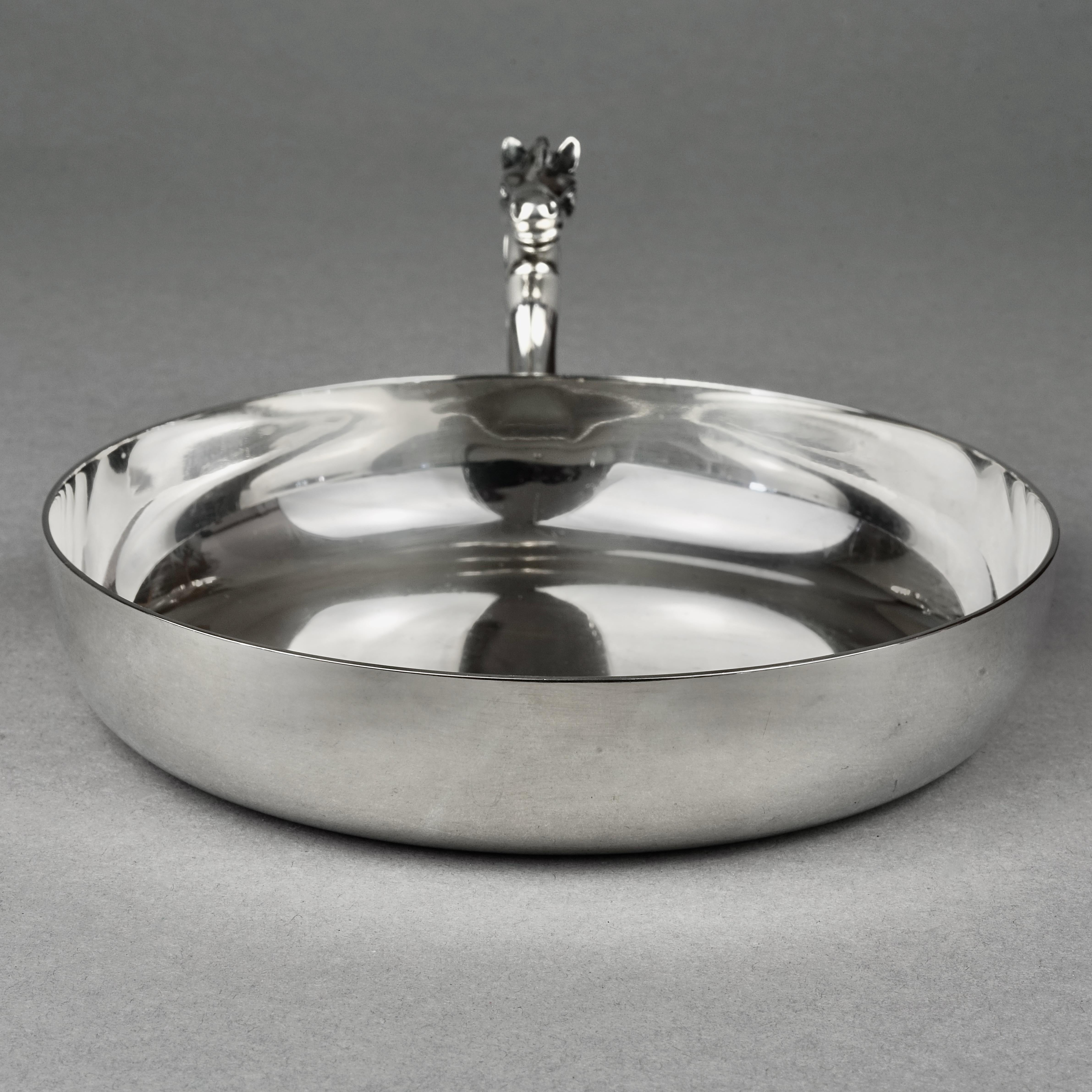 Vintage HERMES Catch All Horse Head Silver Tray Dish by Ravinet d'Enfret In Excellent Condition In Kingersheim, Alsace