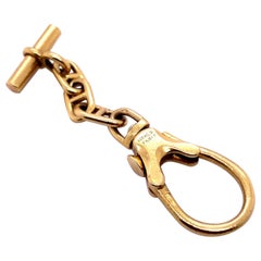 Vintage Hermès Chaîne d'Ancre 18 Karat Yellow Gold Keyring, Circa 1950