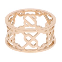 Vintage Hermès Chaine d'ancre Passerelle Ring in Rose Gold
