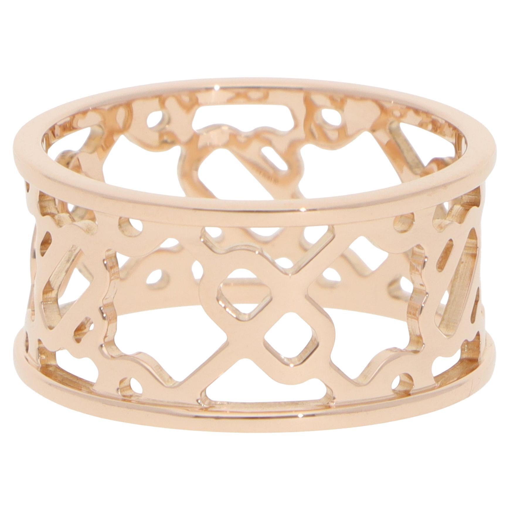 Vintage Hermès Chaine d'ancre Passerelle Ring in Rose Gold