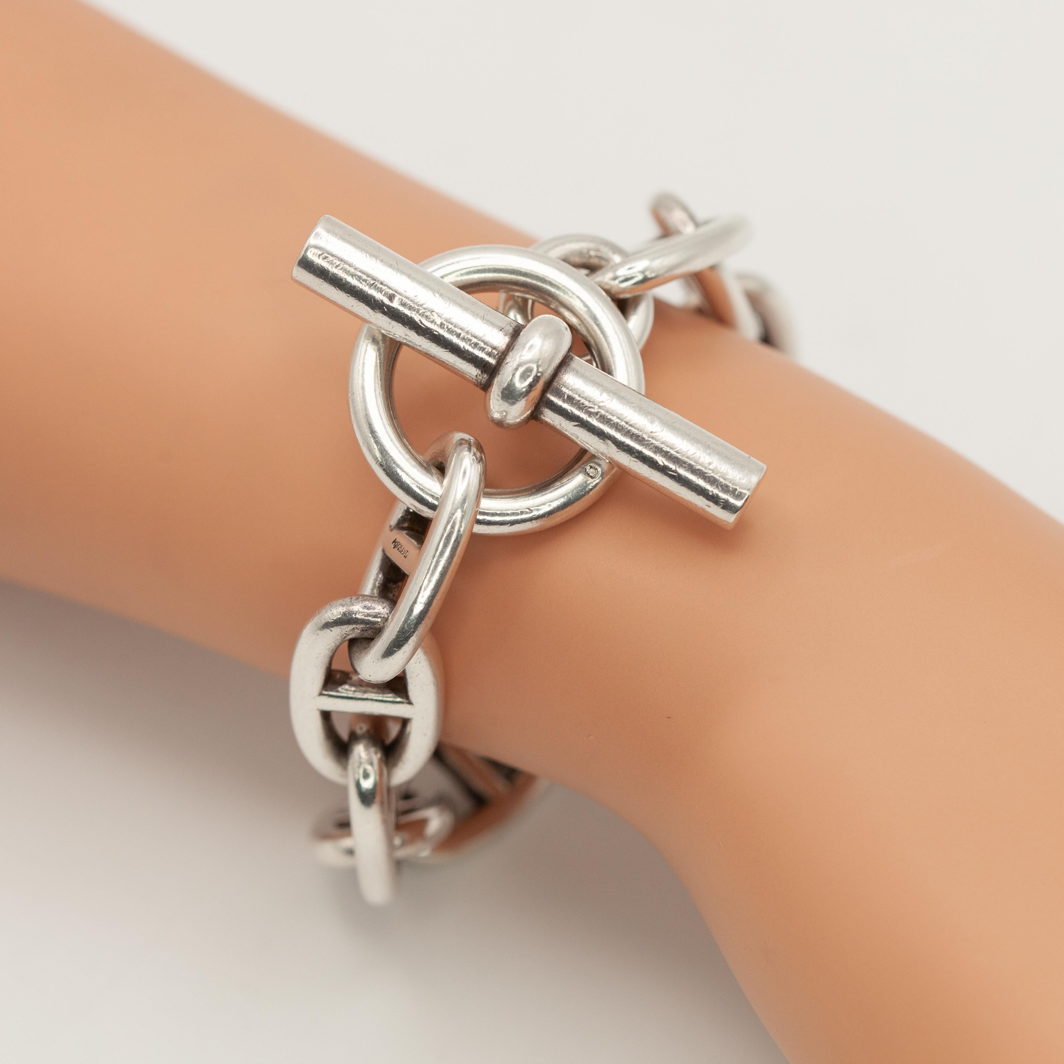 Moderno Bracciale vintage Hermes Chaine d'Ancre A Link in argento 925