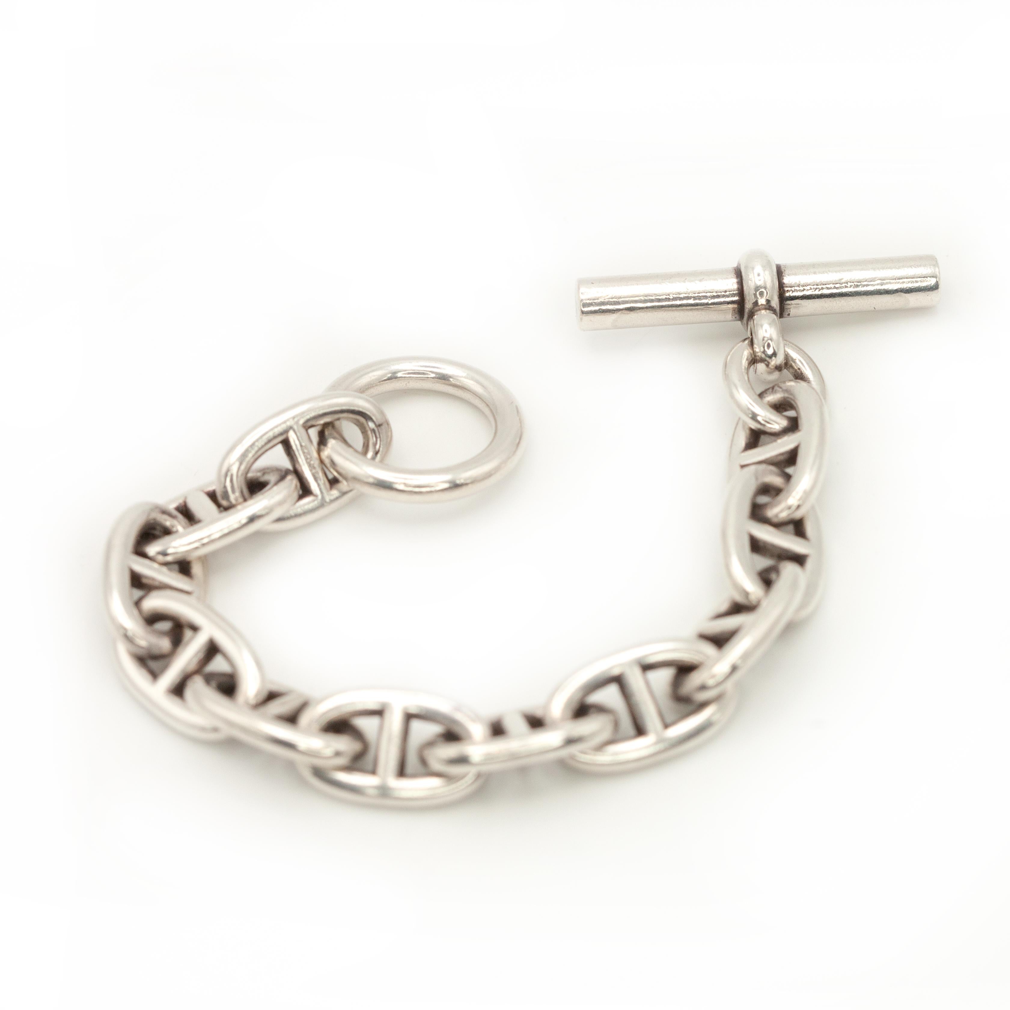 Bracciale vintage Hermes Chaine d'Ancre A Link in argento 925 3