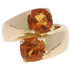 Vintage Hermès Citrin Ring in Gelbgold