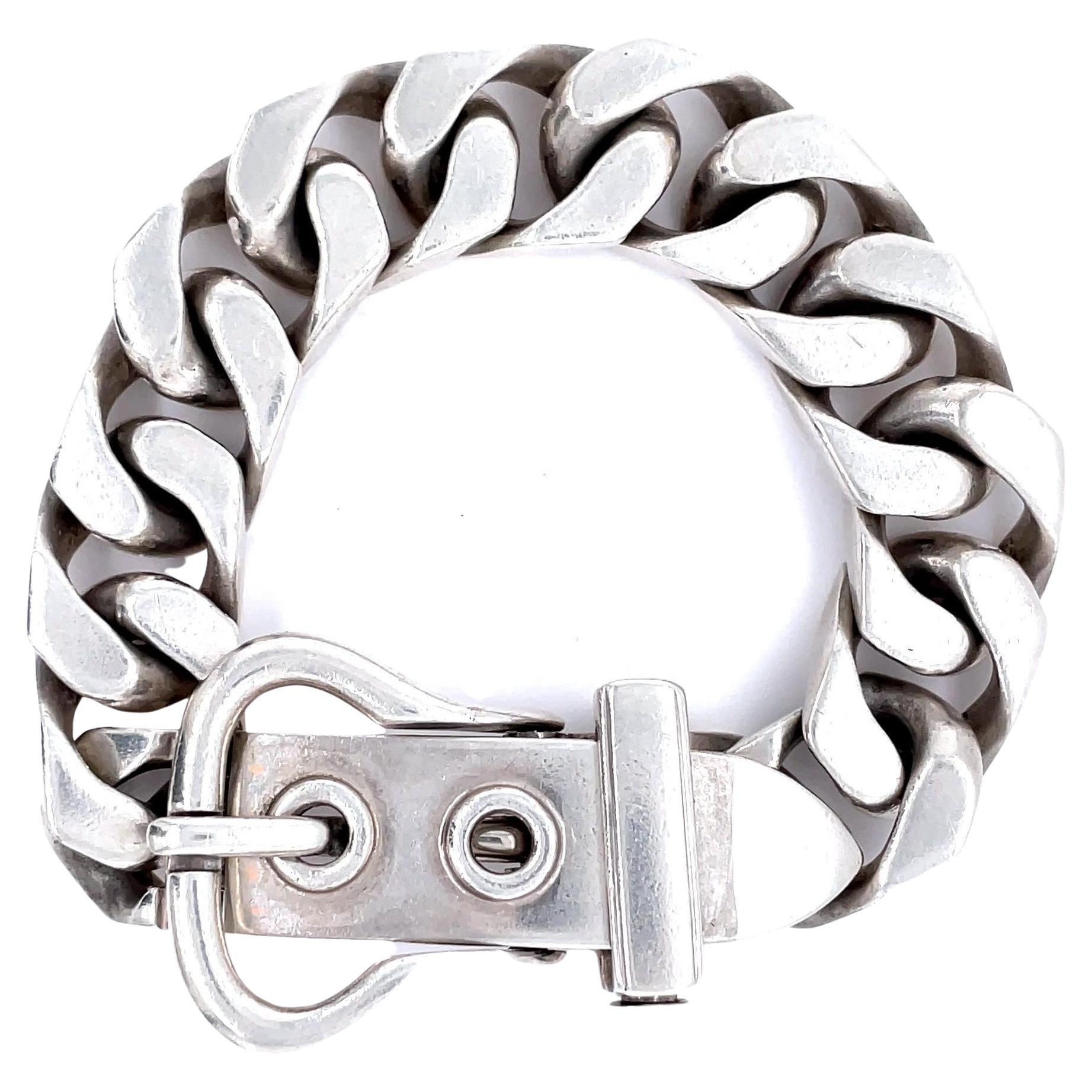 Silver Belt Bracelet - 2 For Sale on 1stDibs