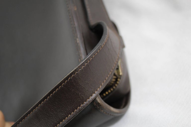 Hermes Vintage Dark Brown Balle de Golf Big Size Shoulder Bag at
