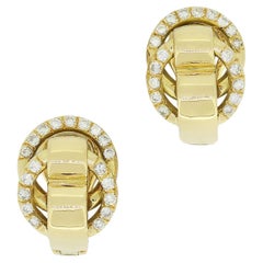 Orecchini a clip con diamanti Hermes Vintage