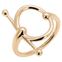 Vintage Hermes Eighteen Karat Rose Gold PM Echappee 50 Ring