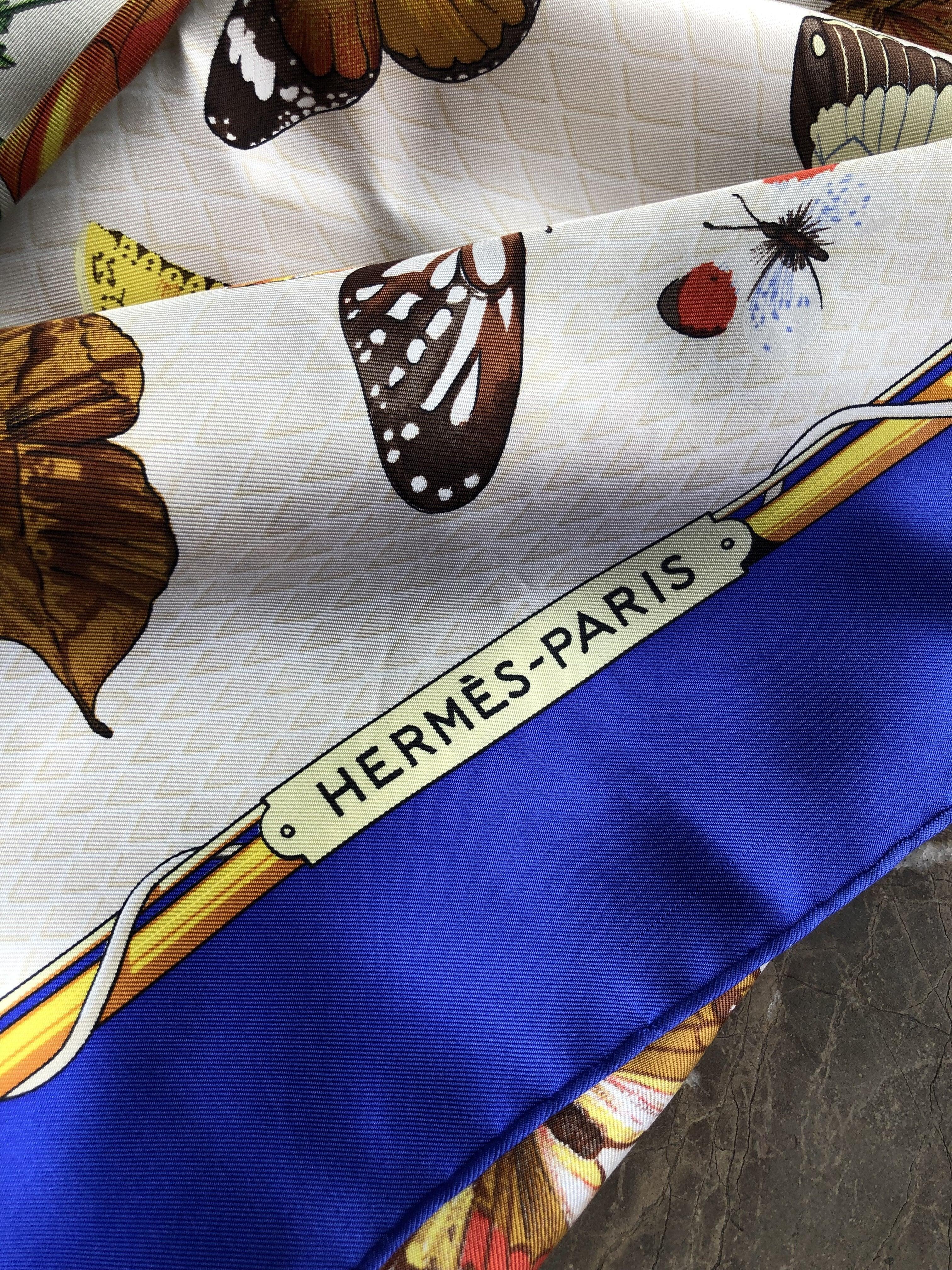 Vintage Hermes Farandole Butterflies Scarf by Caty Latham, 1992  1