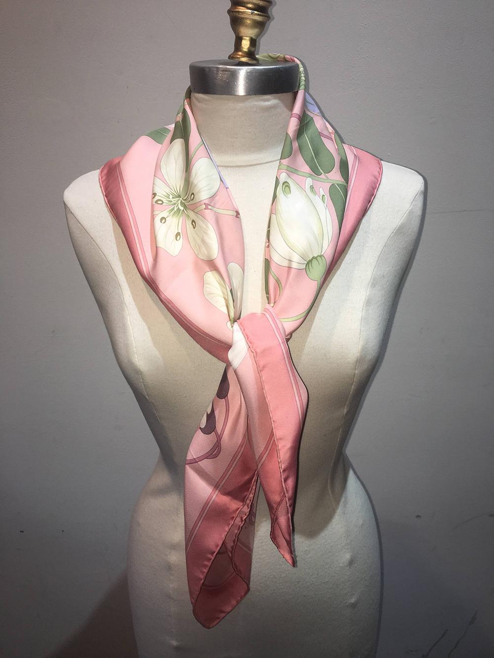 hermes floral scarf