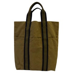 Vintage HERMÈS Fourre Tout Cabas Tote Bag Military