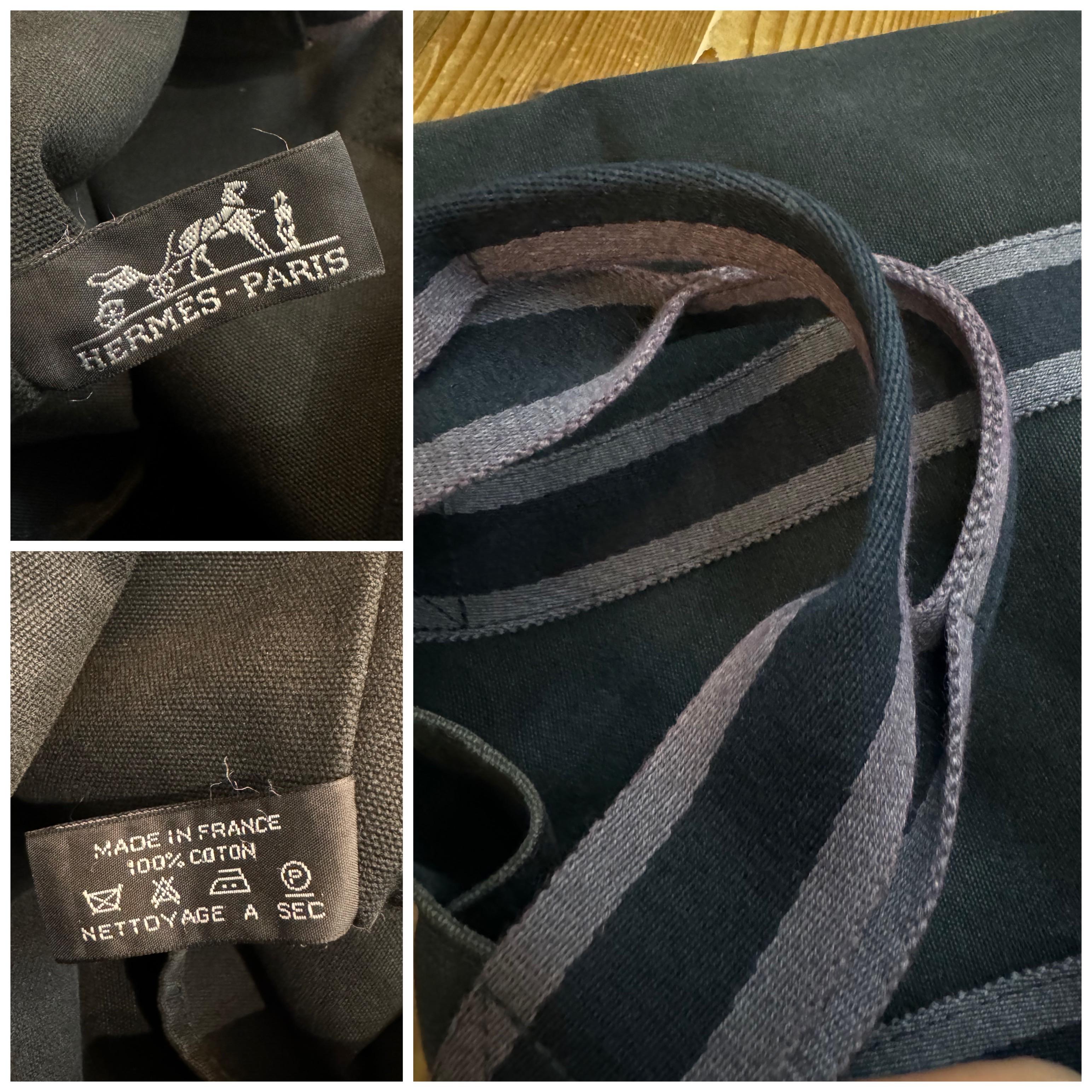Vintage HERMÈS Fourre Tout Toile Tote Tall Black 1