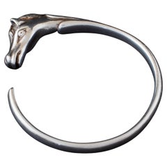 Retro Hermès "Galop" Silver 925 Bangles Bracelet