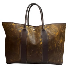 Vintage HERMES Garden Party Amazonia Havane TGM PHW Tote Bag 49 Voyage