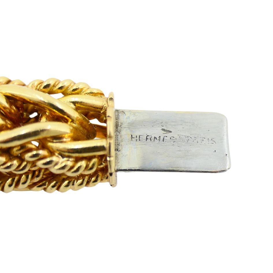 Vintage Hermes Georges L'Enfant Equestrian 18k Gold Diamond Choker Necklace For Sale 3