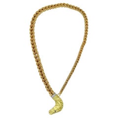 Vintage Georges L'Enfant Collana equestre con diamanti in oro 18 carati