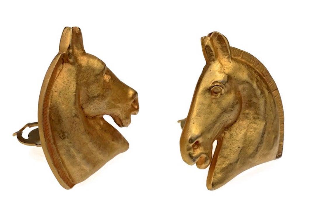 hermes horse earrings