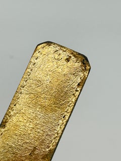 Vintage Hermes Gold Foil Jige Pm Clutch