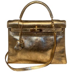 Vintage Hermes Gold Foil Kelly 32