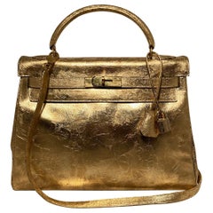 Vintage Hermes Gold Foil Kelly 32