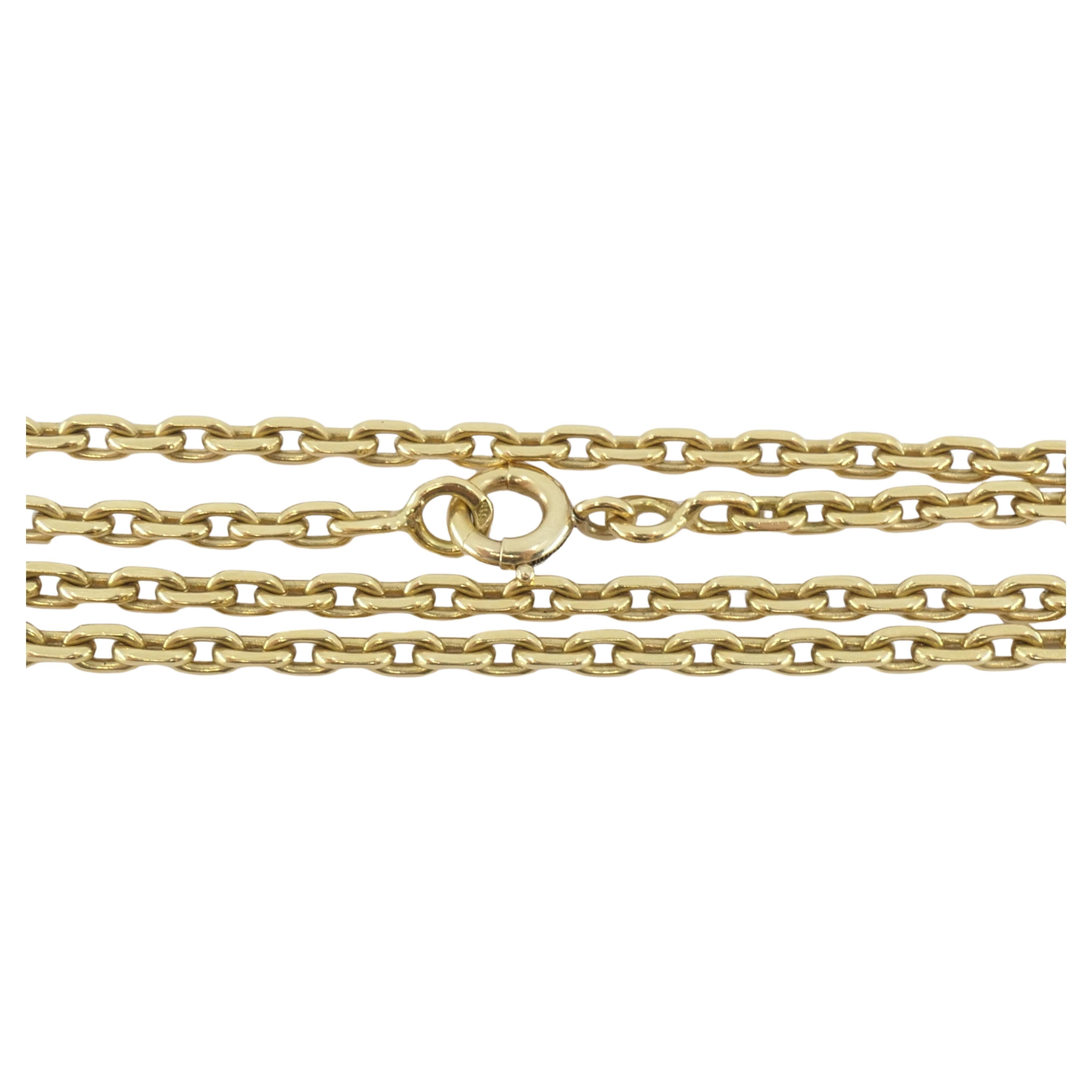 Vintage Hermes Gold Necklace Ship Pendant For Sale 6