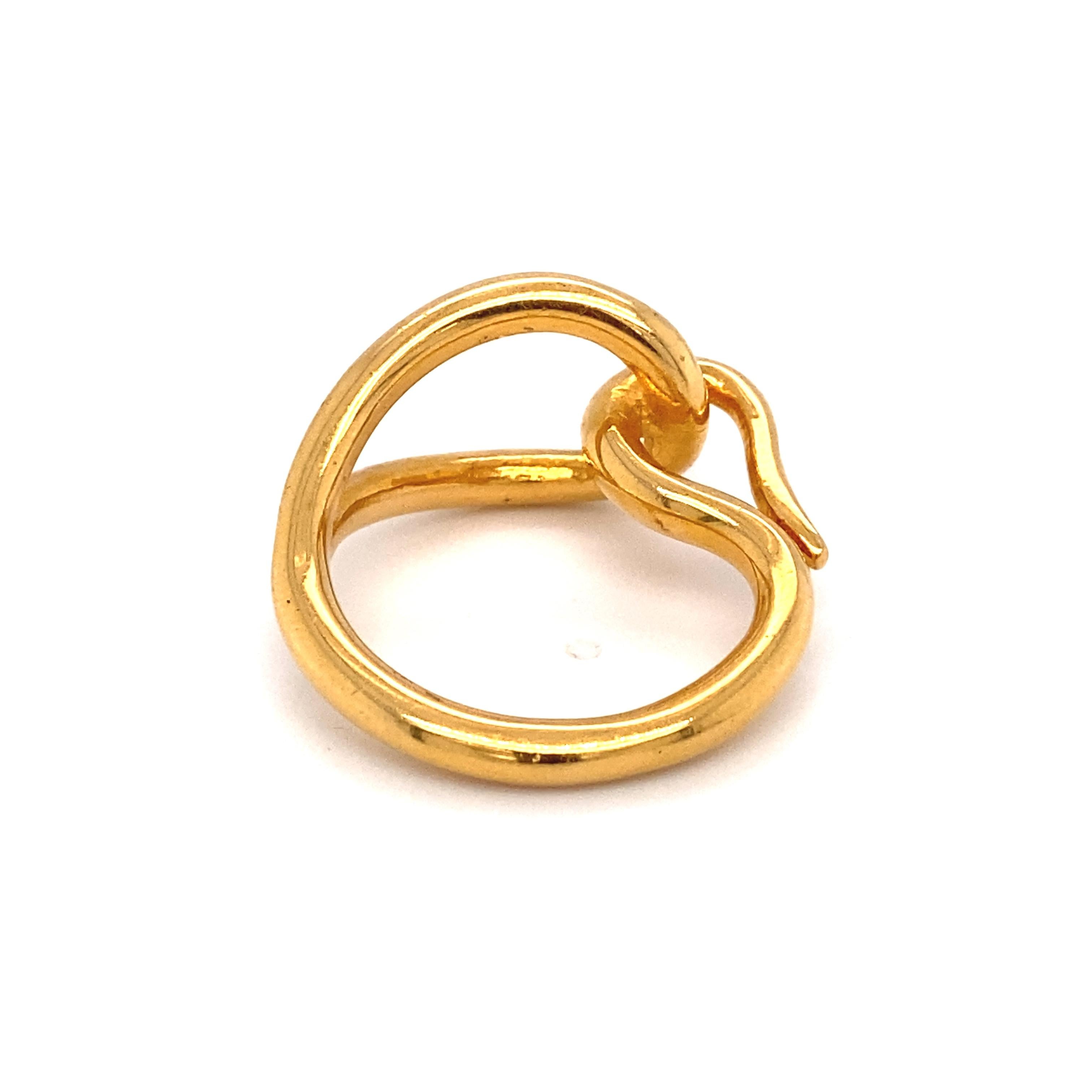 hermes gold ring