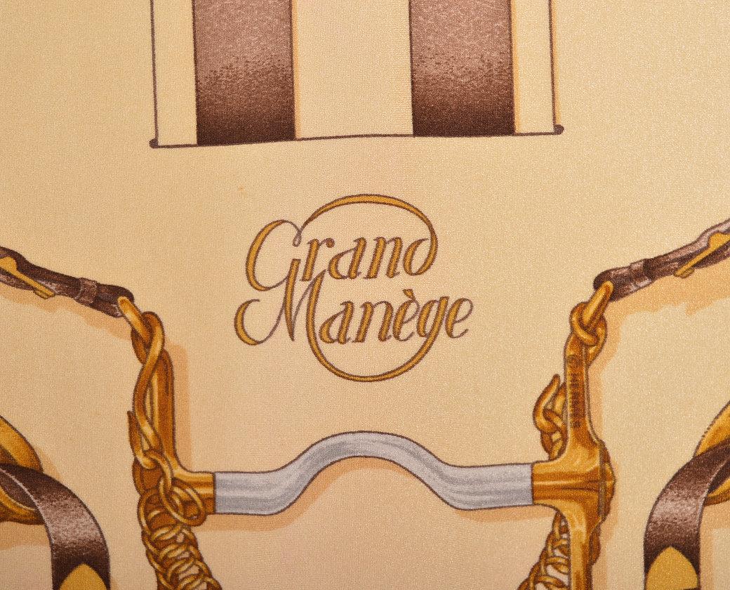 Vintage Hermès 'Grand Manège' Scarf Print Baroque Bathing Suit Swimming Costume For Sale 5